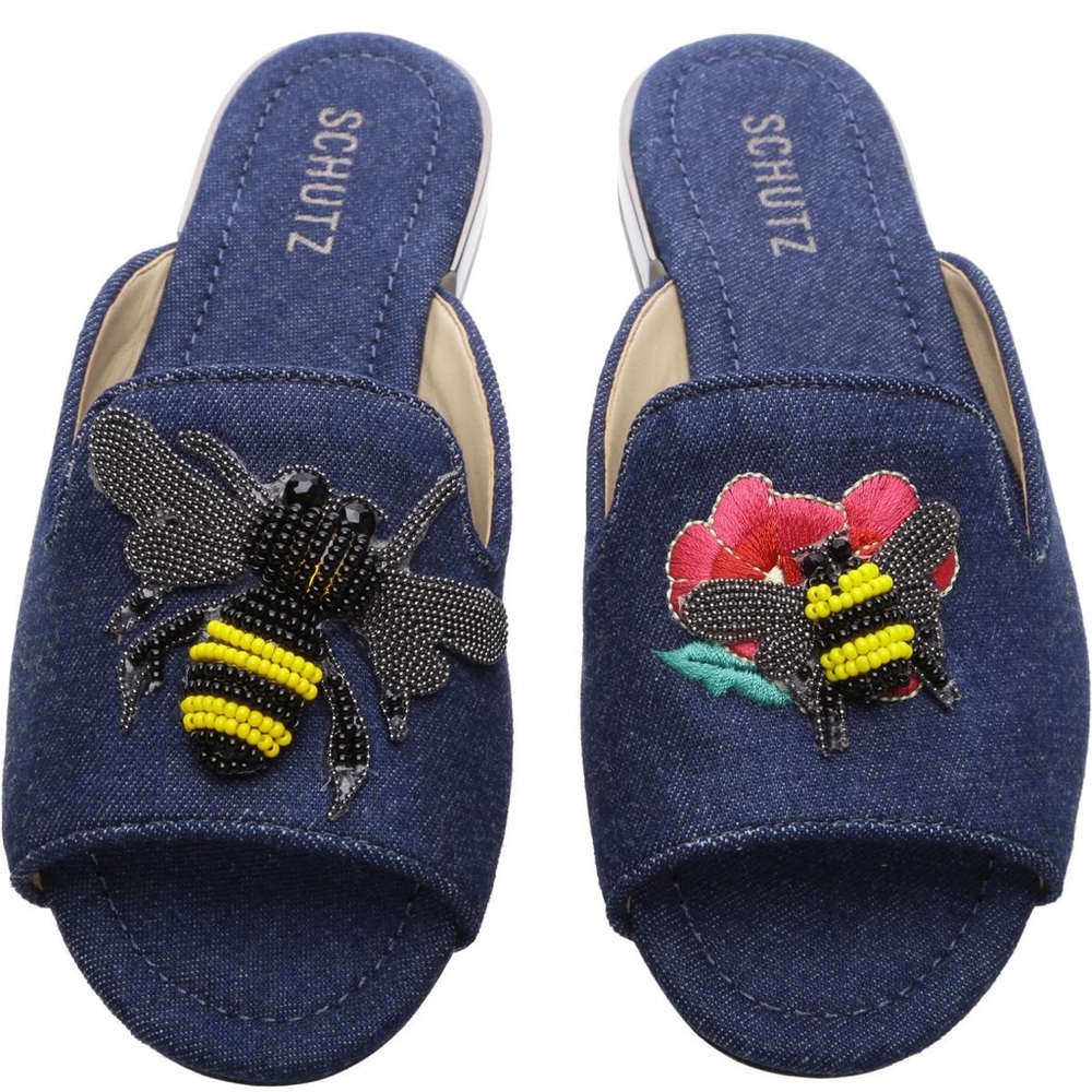 Schutz Denim "Bibba" slides
